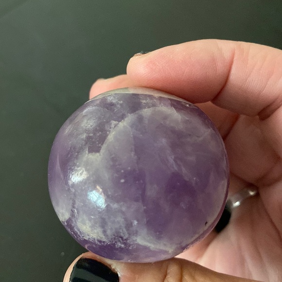 Vintage Madagascar Genuine Polished Amethyst Egg Crystal Healing Spiritual - Picture 5 of 9